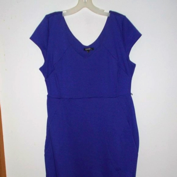 NWOT Purple XL midi dress with short sleeves - Picture 2 of 3
